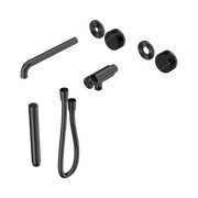 Nero Serenity Progressive Shower System With Spout With Marquina Black Handle And Slim Shower Trim Kit Only, Gun Metal