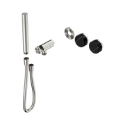 Nero Serenity Progressive Shower System With Marquina Black Handle And Slim Shower Trim Kit Only, Brushed Nickel