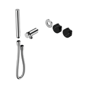 Nero Serenity Progressive Shower System With Marquina Black Handle And Slim Shower Trim Kit Only, Chrome