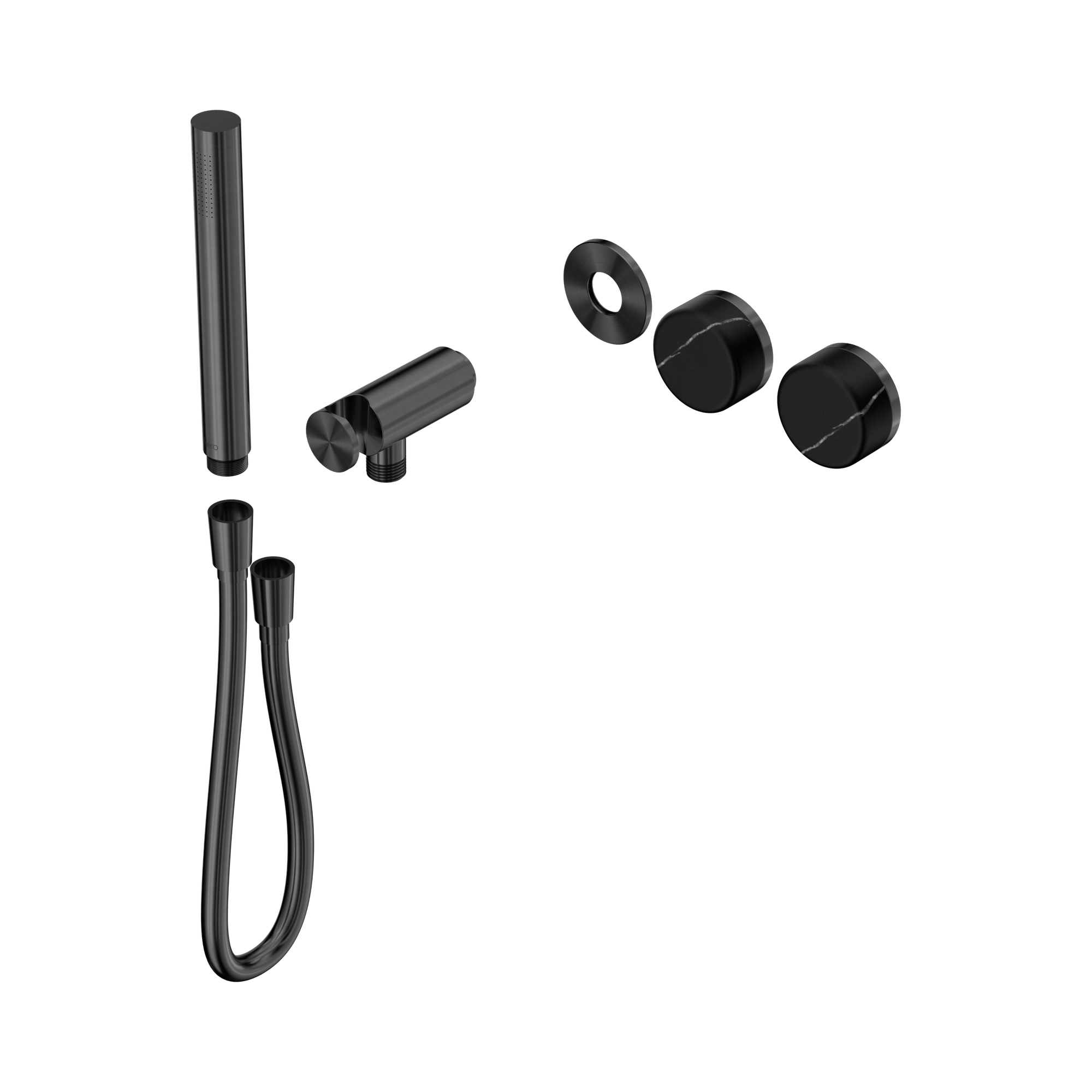 Nero Serenity Progressive Shower System With Marquina Black Handle And Slim Shower Trim Kit Only, Gun Metal