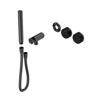 Nero Serenity Progressive Shower System With Marquina Black Handle And Slim Shower Trim Kit Only, Gun Metal