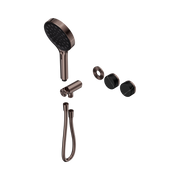 Nero Serenity Progressive Shower System With Marquina Black Handle And Serenity Hand Shower Trim Kit Only, Brushed Bronze