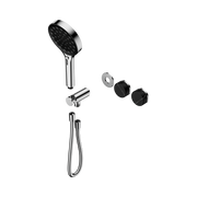 Nero Serenity Progressive Shower System With Marquina Black Handle And Serenity Hand Shower Trim Kit Only, Chrome
