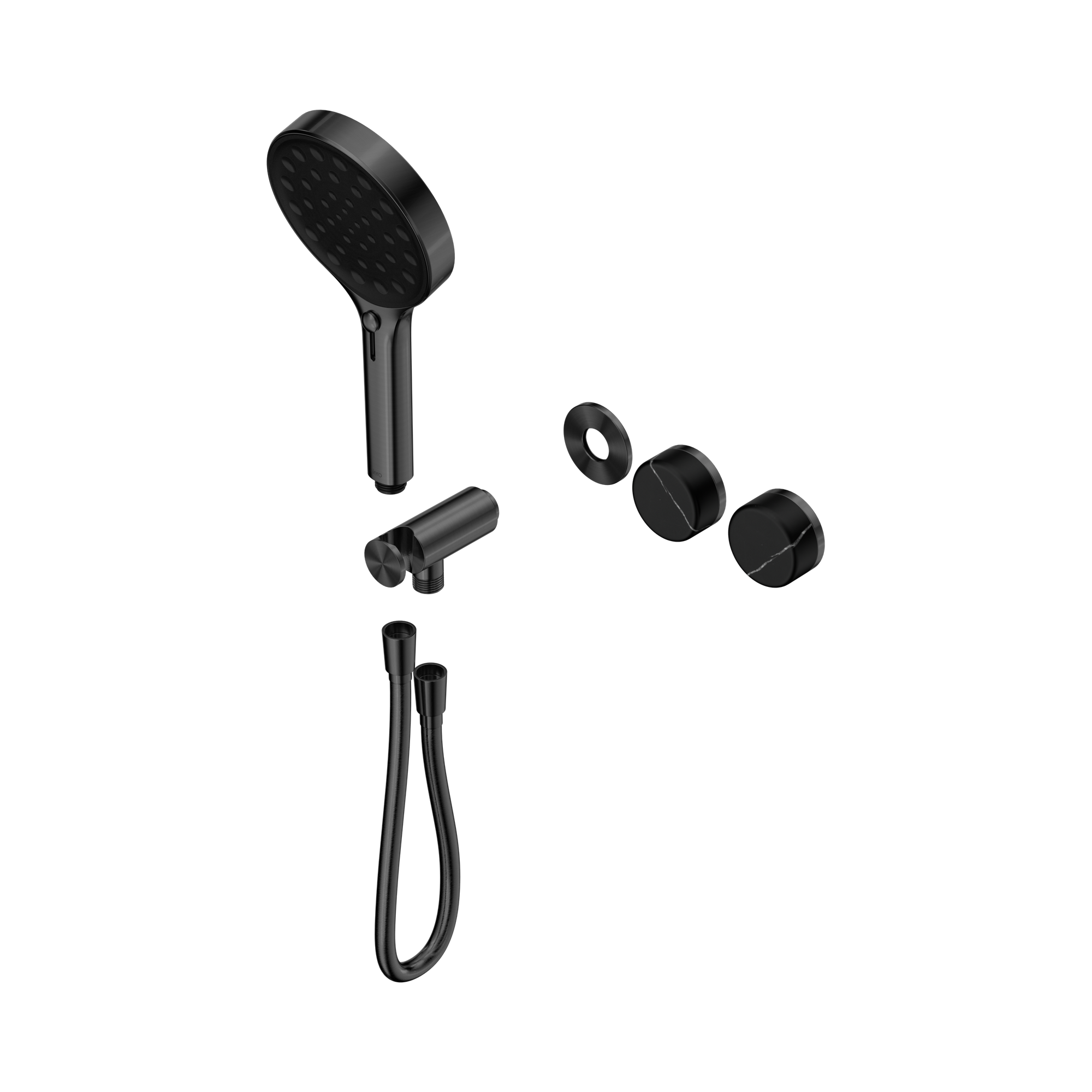 Nero Serenity Progressive Shower System With Marquina Black Handle And Serenity Hand Shower Trim Kit Only, Gun Metal
