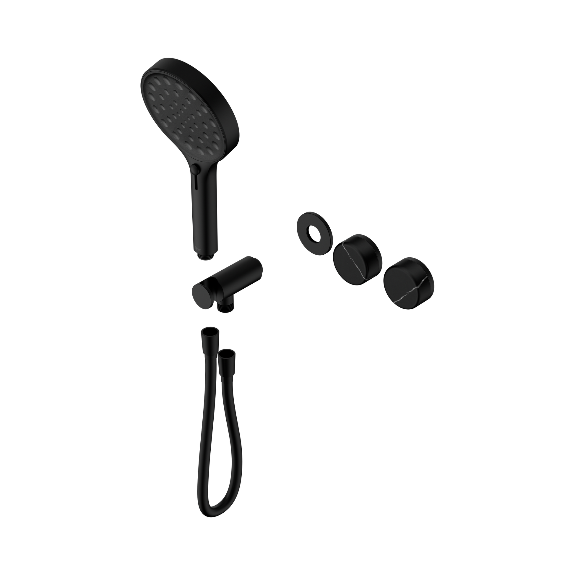 Nero Serenity Progressive Shower System With Marquina Black Handle And Serenity Hand Shower Trim Kit Only, Matte Black