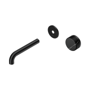 Nero Serenity Progressive Wall Basin Mixer 160mm Spout With Marquina Black Handle Trim Kit Only, Matte Black