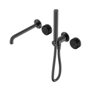 Nero Serenity Progressive Shower System With Spout With Marquina Black Handle And Slim Shower, Gun Metal