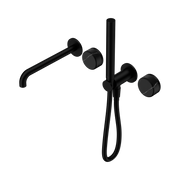 Nero Serenity Progressive Shower System With Spout With Marquina Black Handle And Slim Shower, Matte Black