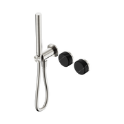 Nero Serenity Progressive Shower System With Marquina Black Handle And Slim Shower, Brushed Nickel