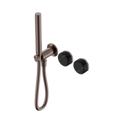 Nero Serenity Progressive Shower System With Marquina Black Handle And Slim Shower, Brushed Bronze