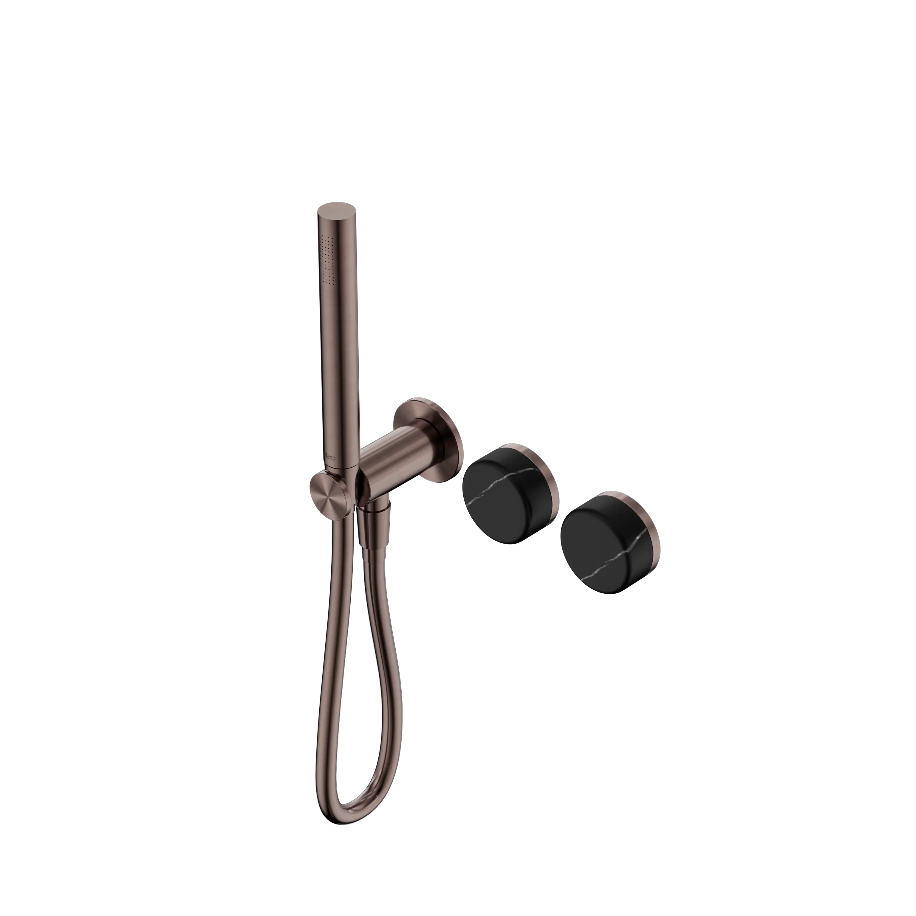 Nero Serenity Progressive Shower System With Marquina Black Handle And Slim Shower