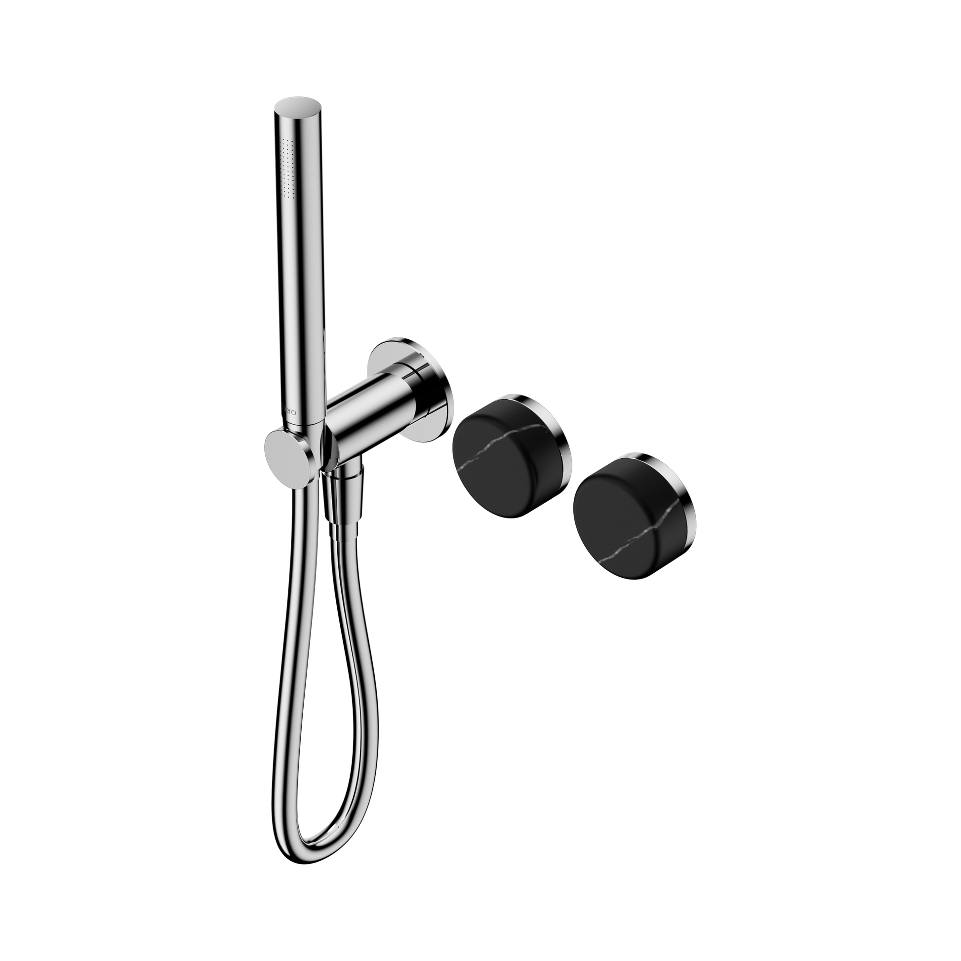 Nero Serenity Progressive Shower System With Marquina Black Handle And Slim Shower, Chrome