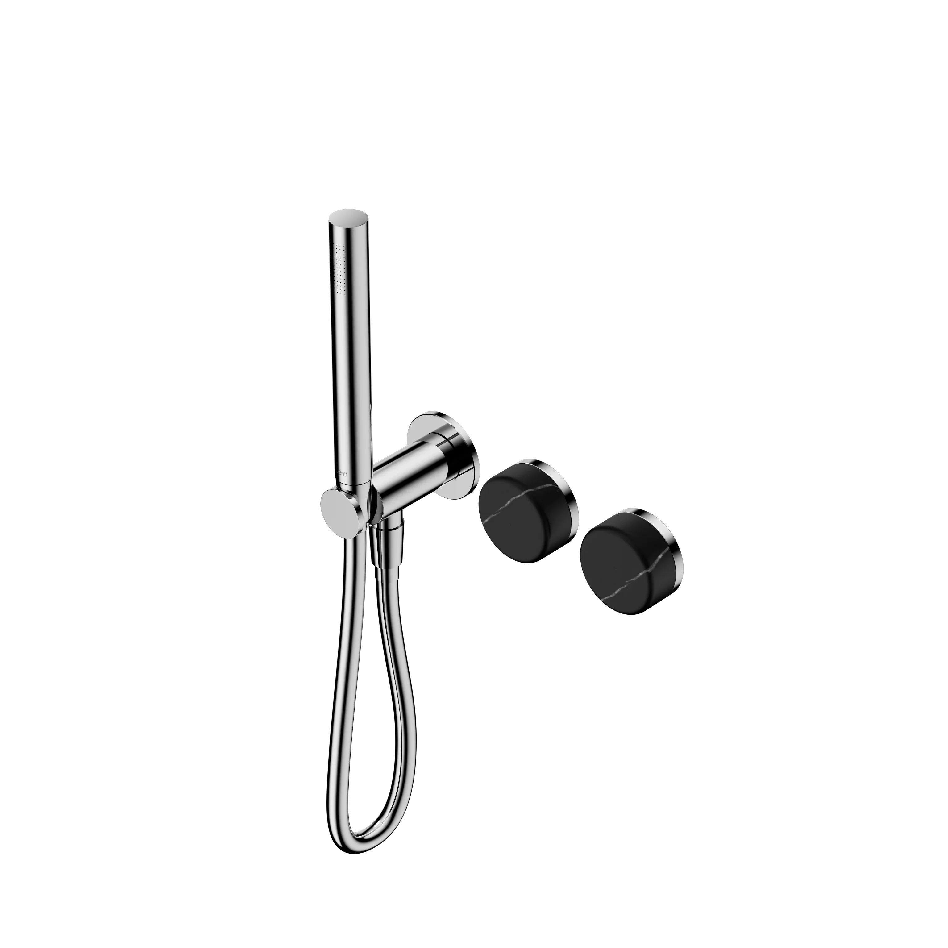 Nero Serenity Progressive Shower System With Marquina Black Handle And Slim Shower