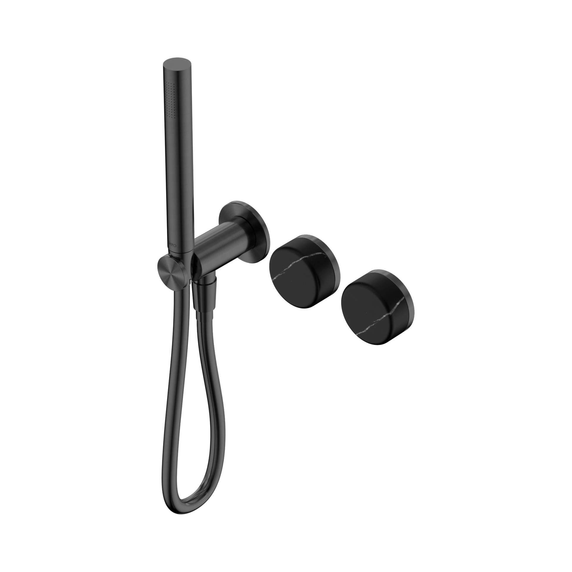Nero Serenity Progressive Shower System With Marquina Black Handle And Slim Shower, Gun Metal