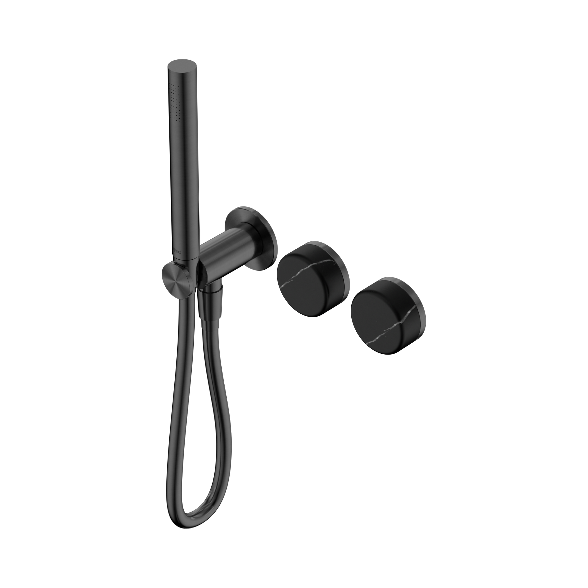 Nero Serenity Progressive Shower System With Marquina Black Handle And Slim Shower, Gun Metal