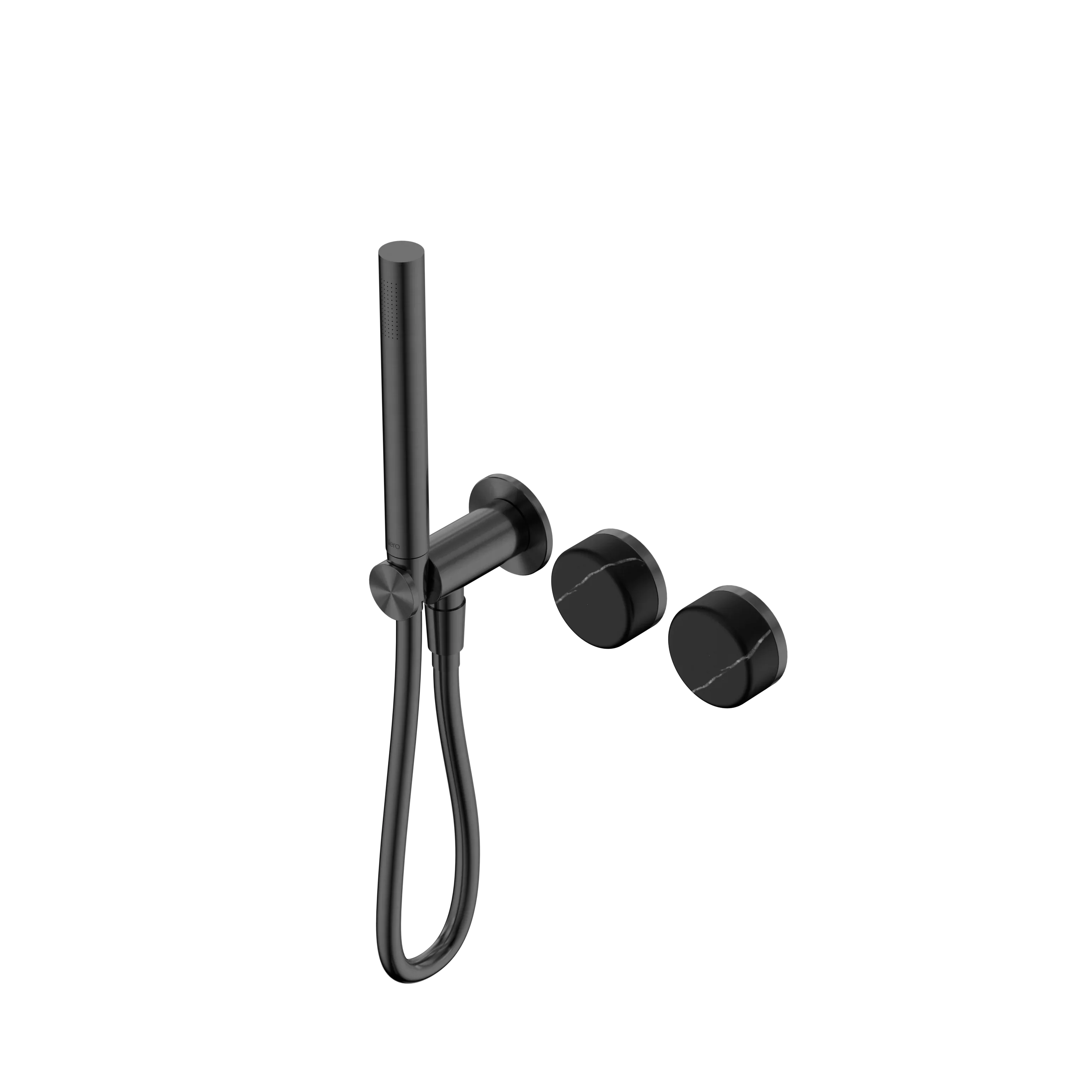 Nero Serenity Progressive Shower System With Marquina Black Handle And Slim Shower