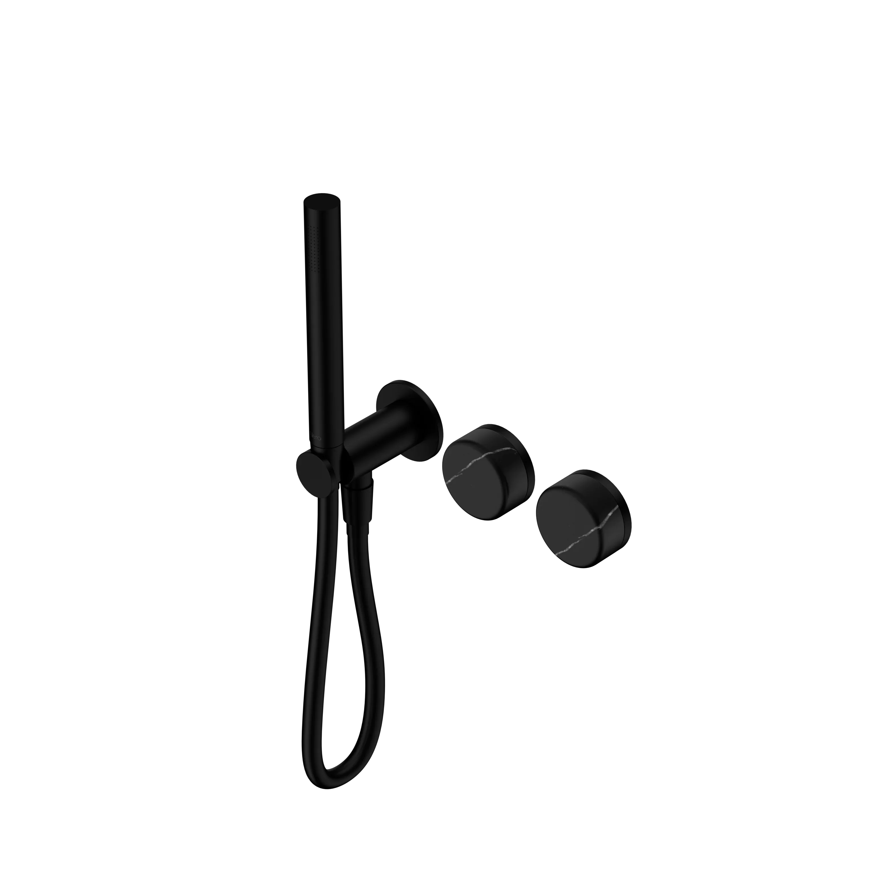 Nero Serenity Progressive Shower System With Marquina Black Handle And Slim Shower