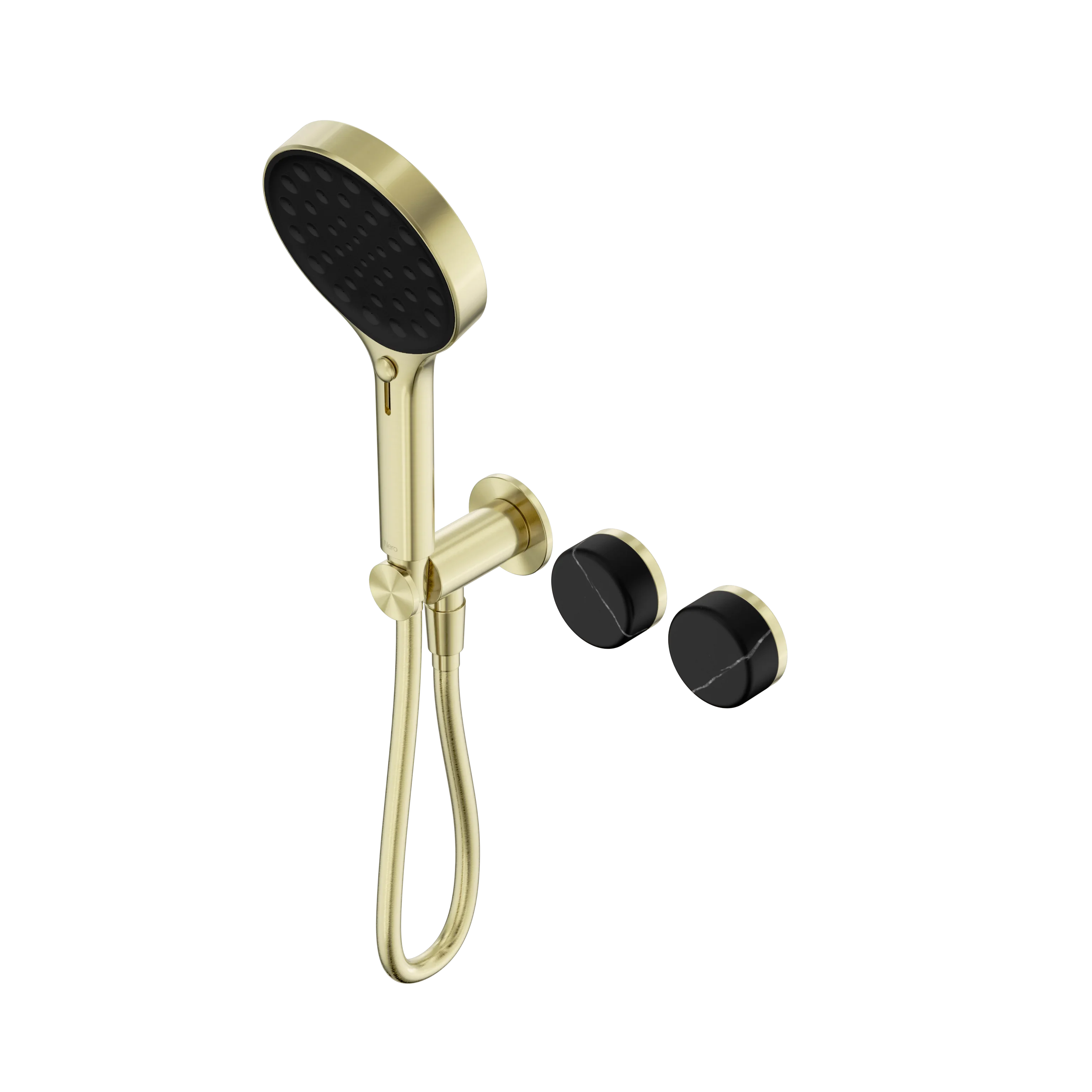 Nero Serenity Progressive Shower System With Marquina Black Handle And Serenity Hand Shower