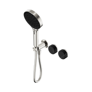Nero Serenity Progressive Shower System With Marquina Black Handle And Serenity Hand Shower, Brushed Nickel