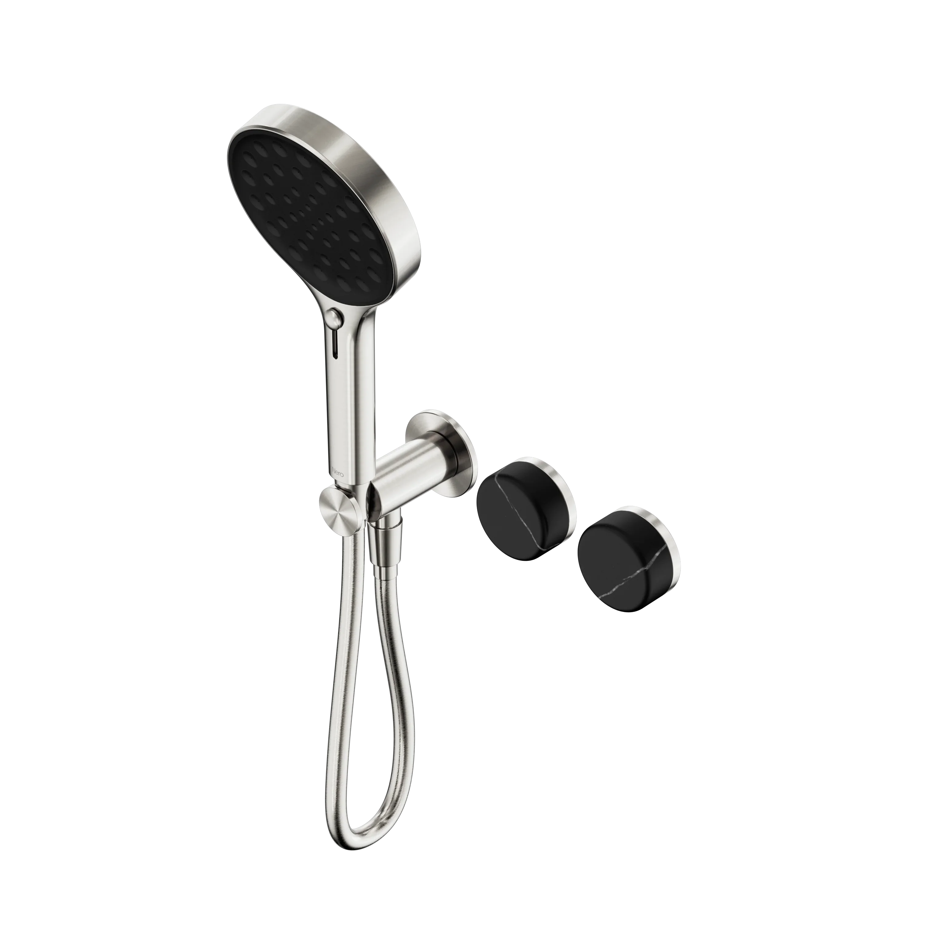 Nero Serenity Progressive Shower System With Marquina Black Handle And Serenity Hand Shower