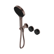Nero Serenity Progressive Shower System With Marquina Black Handle And Serenity Hand Shower, Brushed Bronze