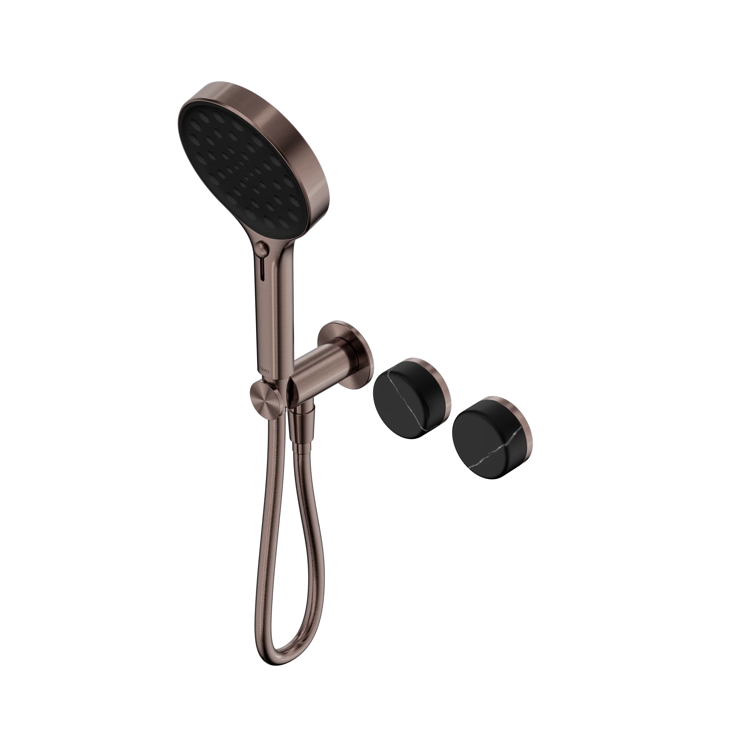 Nero Serenity Progressive Shower System With Marquina Black Handle And Serenity Hand Shower