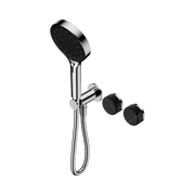 Nero Serenity Progressive Shower System With Marquina Black Handle And Serenity Hand Shower, Chrome