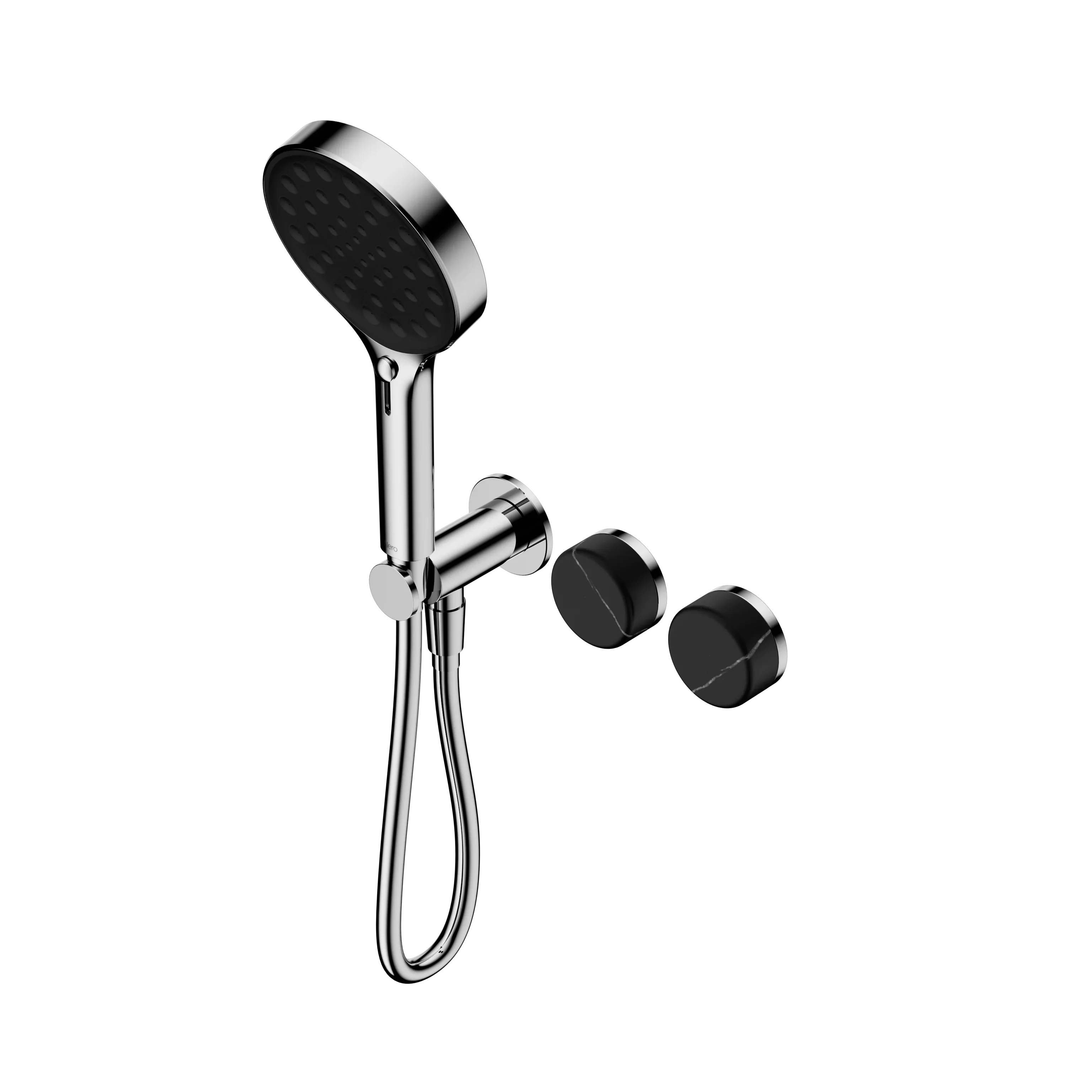 Nero Serenity Progressive Shower System With Marquina Black Handle And Serenity Hand Shower