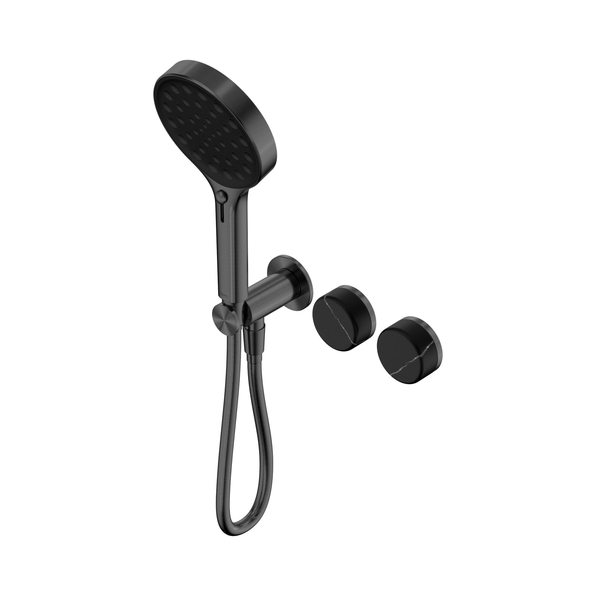 Nero Serenity Progressive Shower System With Marquina Black Handle And Serenity Hand Shower, Gun Metal