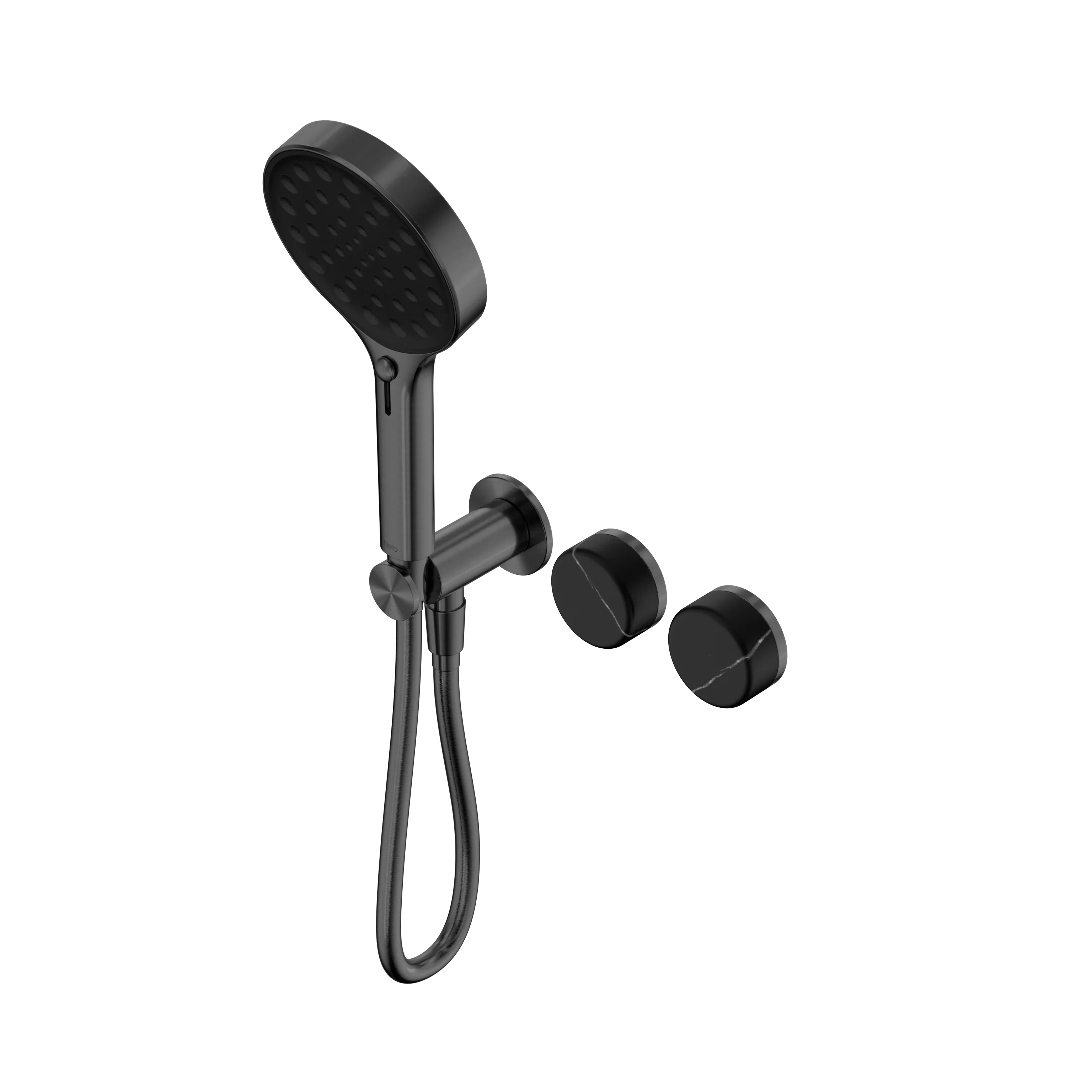 Nero Serenity Progressive Shower System With Marquina Black Handle And Serenity Hand Shower