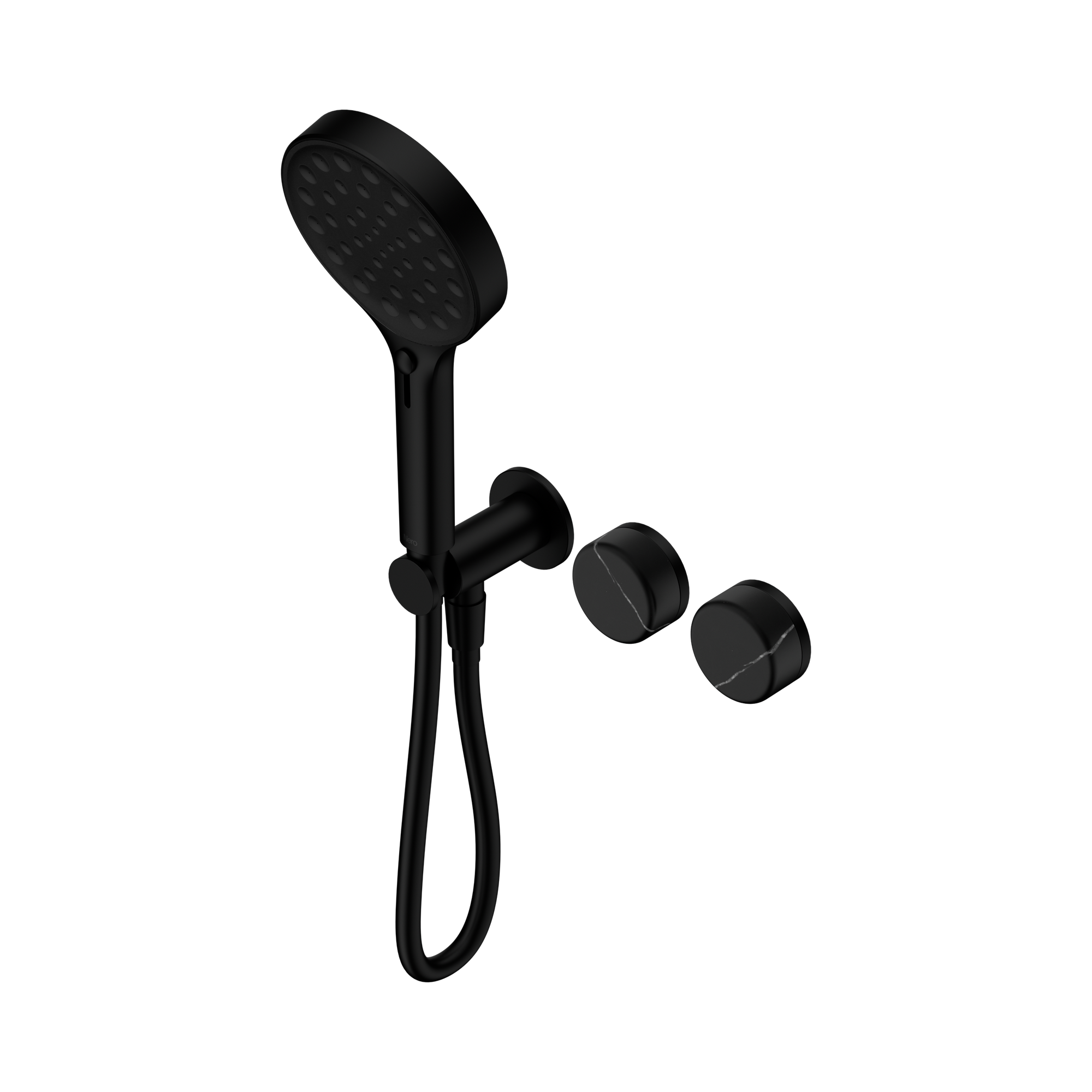 Nero Serenity Progressive Shower System With Marquina Black Handle And Serenity Hand Shower, Matte Black