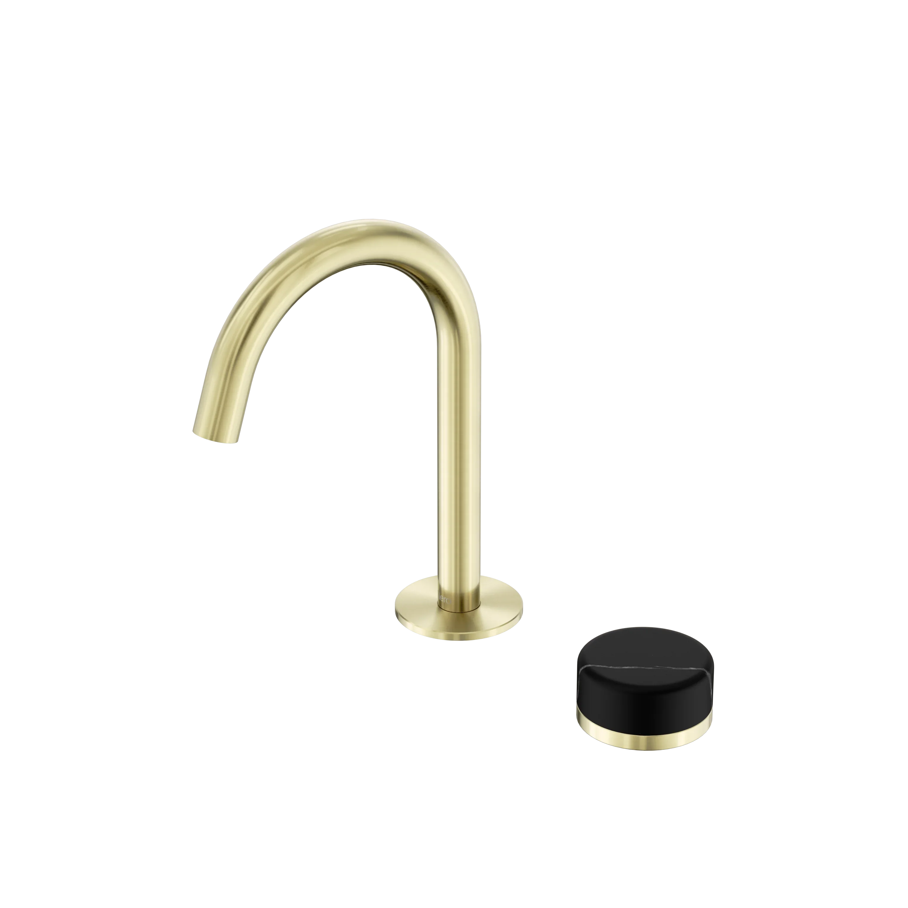 Nero Serenity Progressive Basin Mixer Arc Spout With Marquina Black Handle