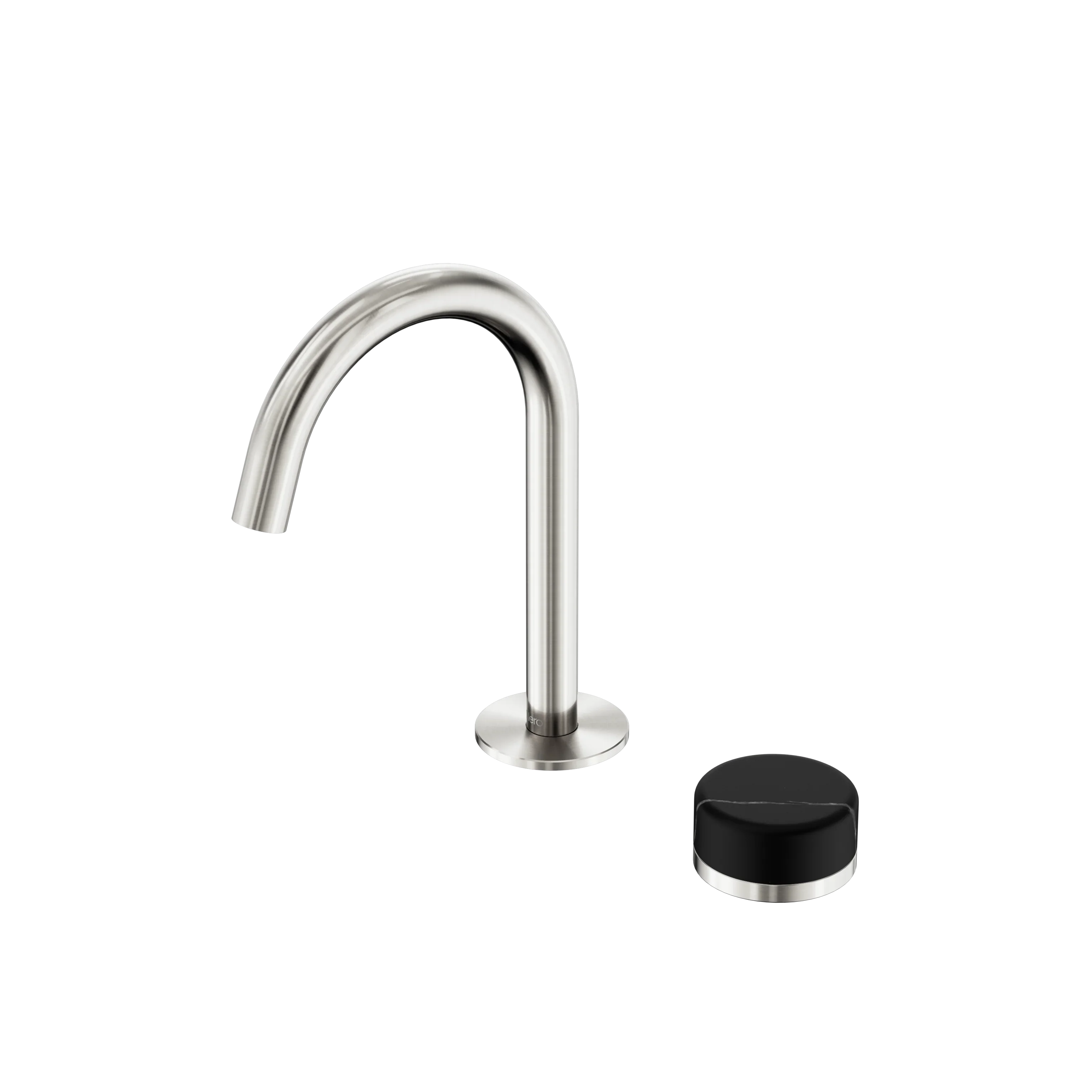 Nero Serenity Progressive Basin Mixer Arc Spout With Marquina Black Handle