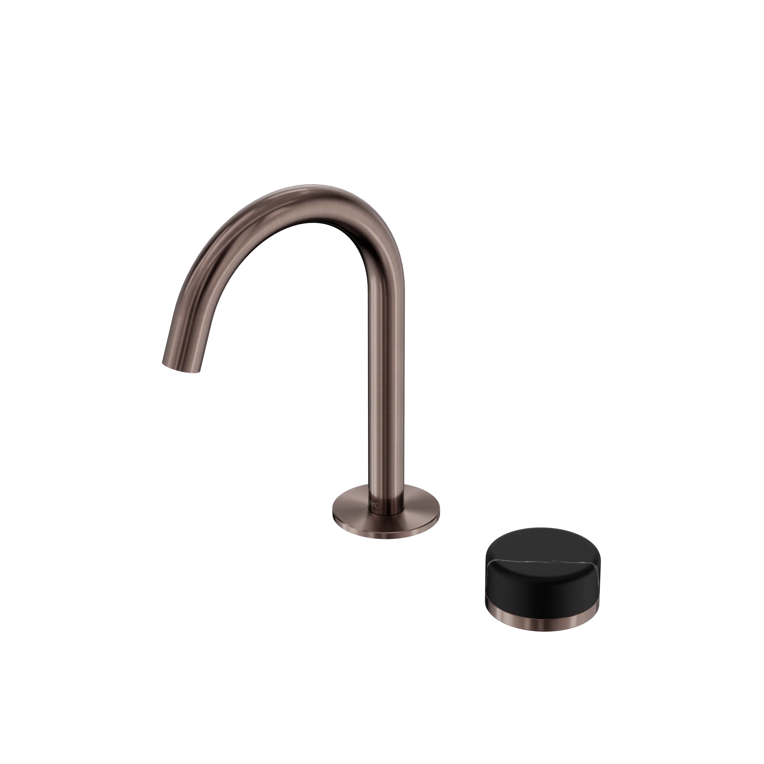 Nero Serenity Progressive Basin Mixer Arc Spout With Marquina Black Handle