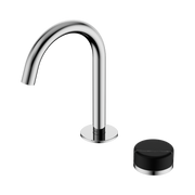 Nero Serenity Progressive Basin Mixer Arc Spout With Marquina Black Handle, Chrome