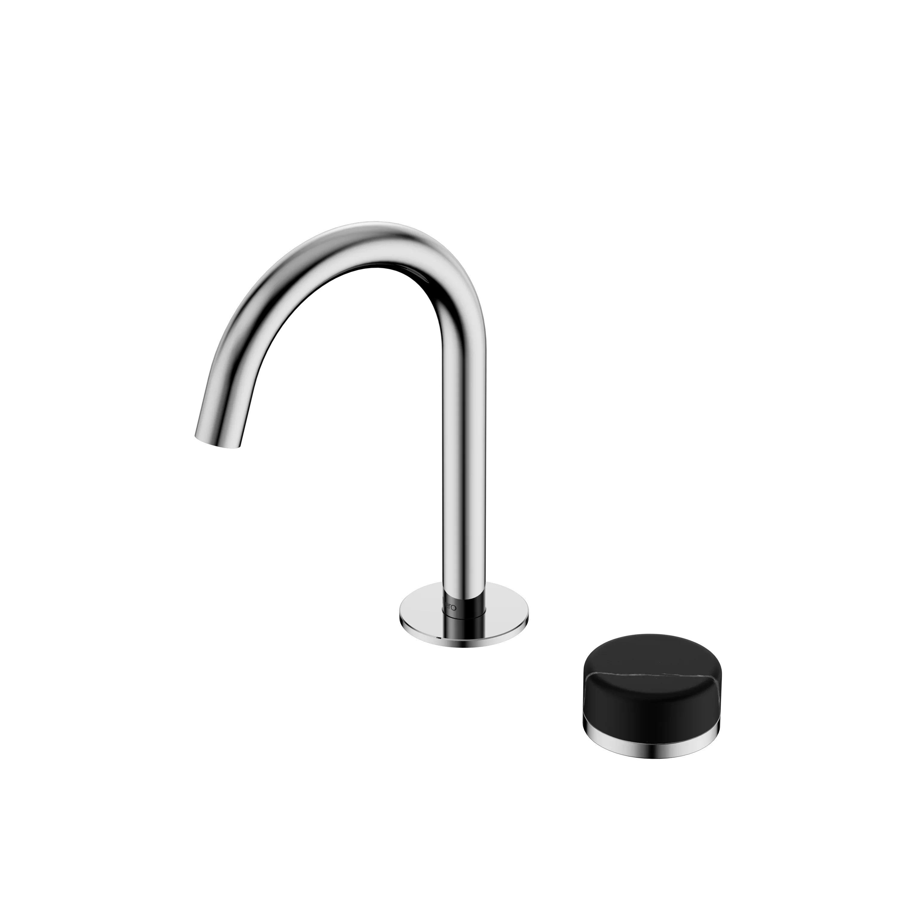 Nero Serenity Progressive Basin Mixer Arc Spout With Marquina Black Handle