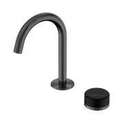 Nero Serenity Progressive Basin Mixer Arc Spout With Marquina Black Handle, Gun Metal