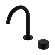 Nero Serenity Progressive Basin Mixer Arc Spout With Marquina Black Handle, Matte Black