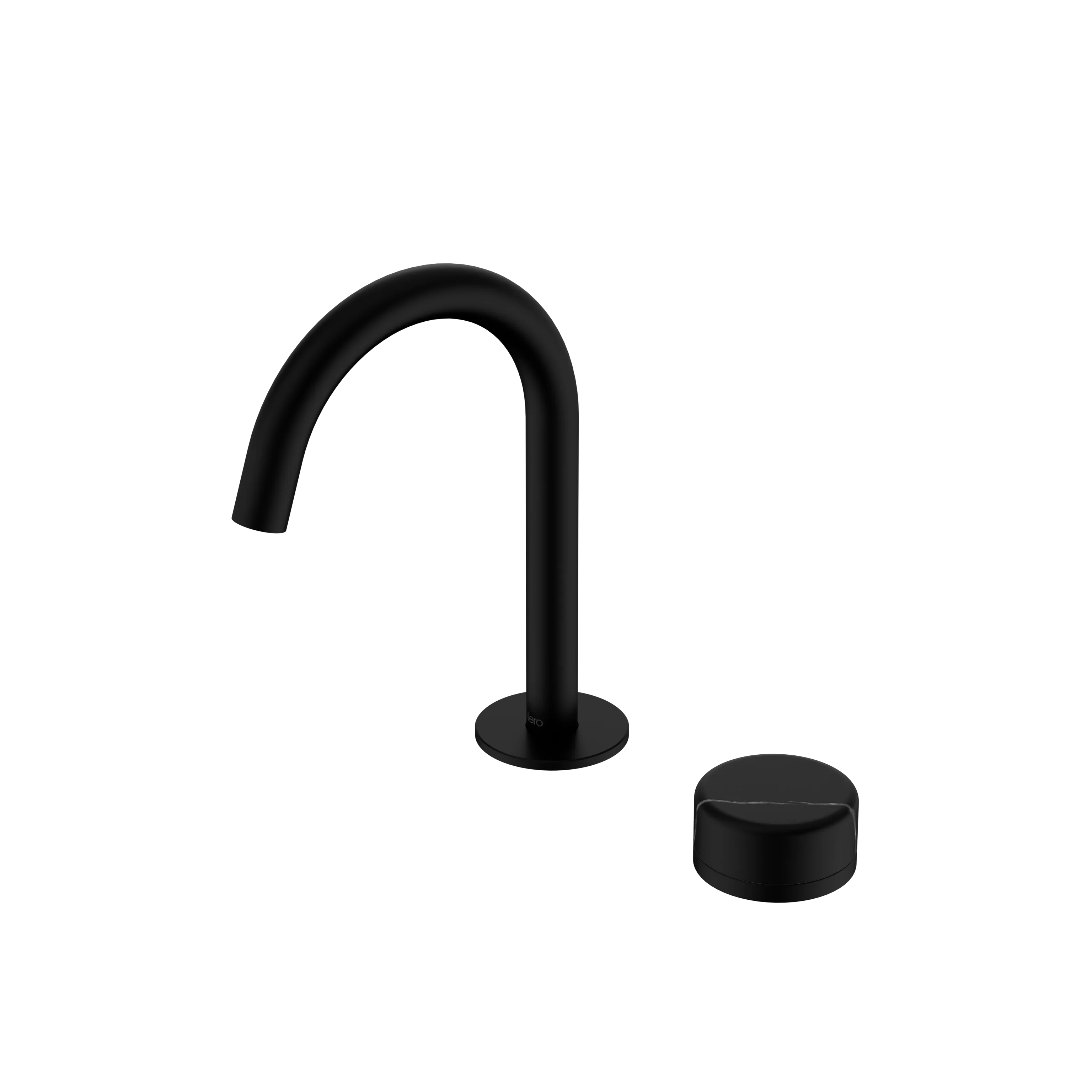 Nero Serenity Progressive Basin Mixer Arc Spout With Marquina Black Handle