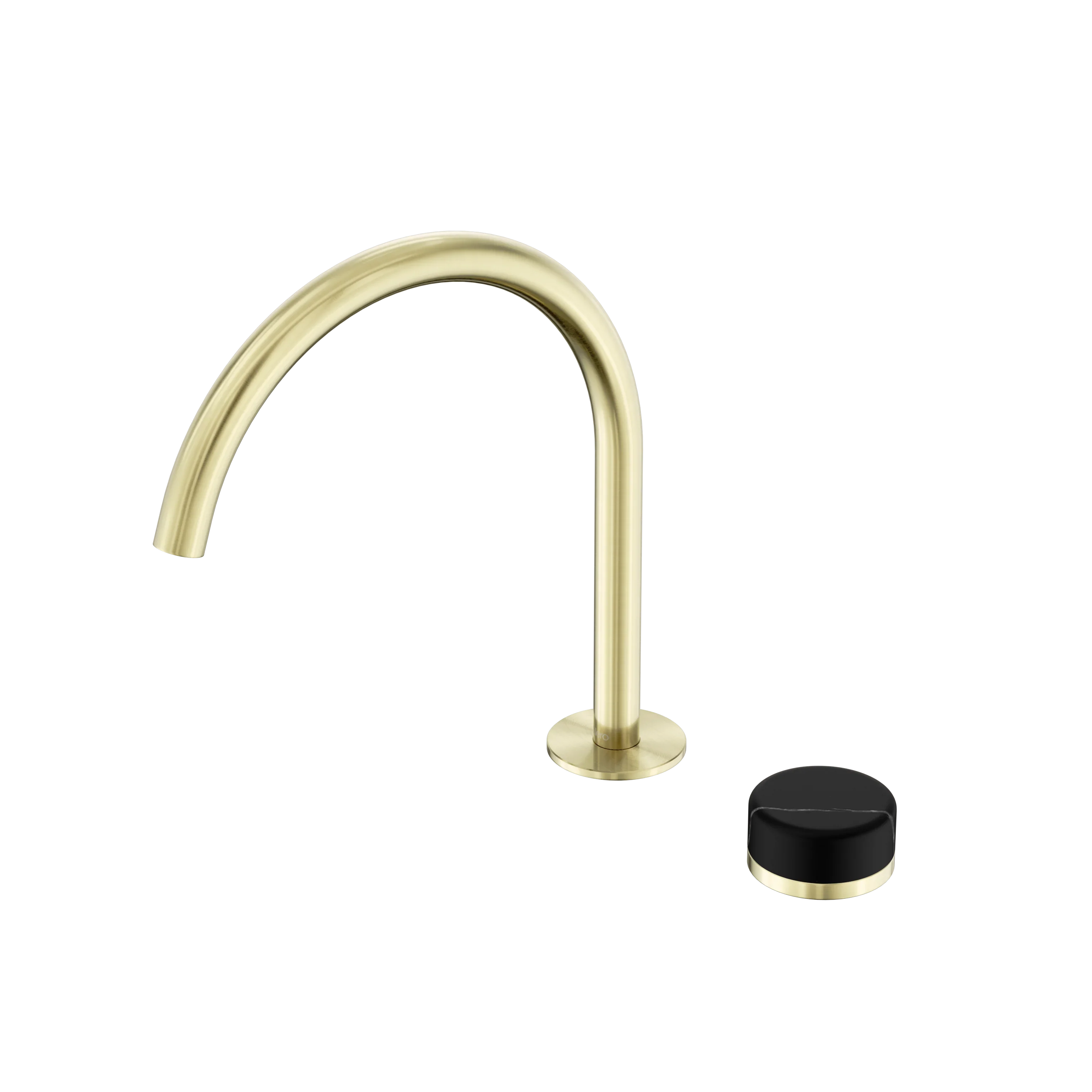 Nero Serenity Progressive Bath/Kitchen Mixer Arc Spout With Marquina Black Handle