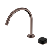 Nero Serenity Progressive Bath/Kitchen Mixer Arc Spout With Marquina Black Handle, Brushed Bronze