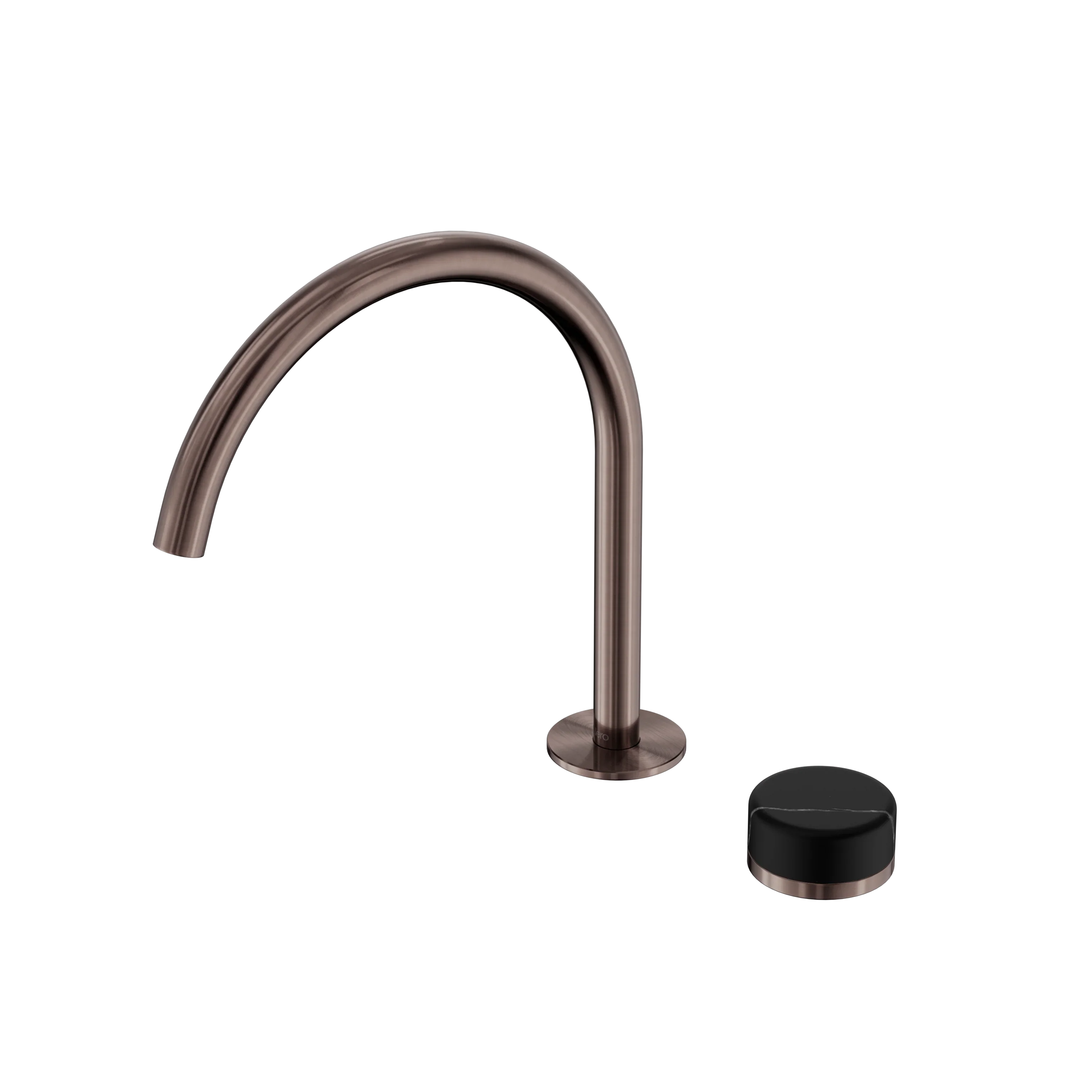 Nero Serenity Progressive Bath/Kitchen Mixer Arc Spout With Marquina Black Handle