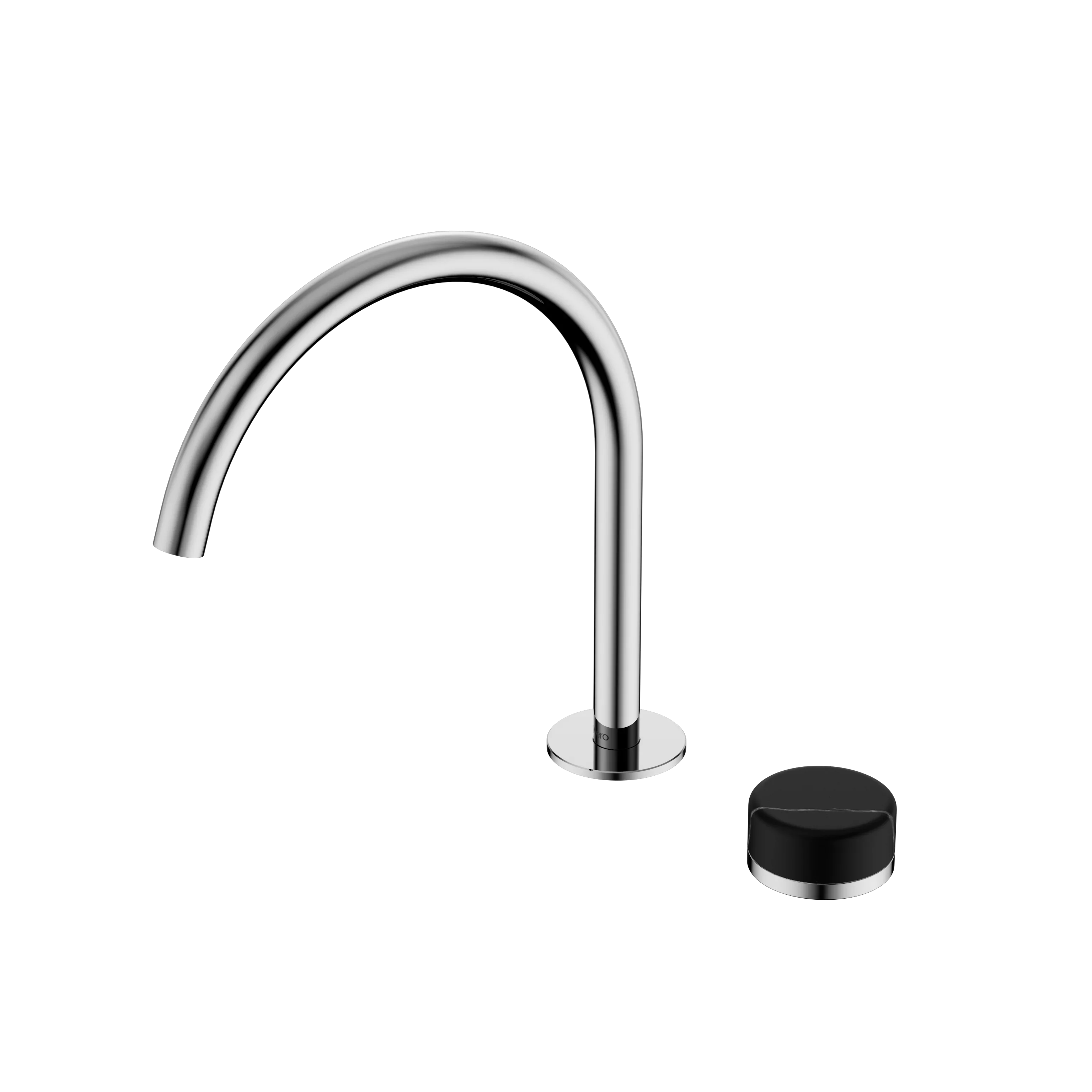 Nero Serenity Progressive Bath/Kitchen Mixer Arc Spout With Marquina Black Handle