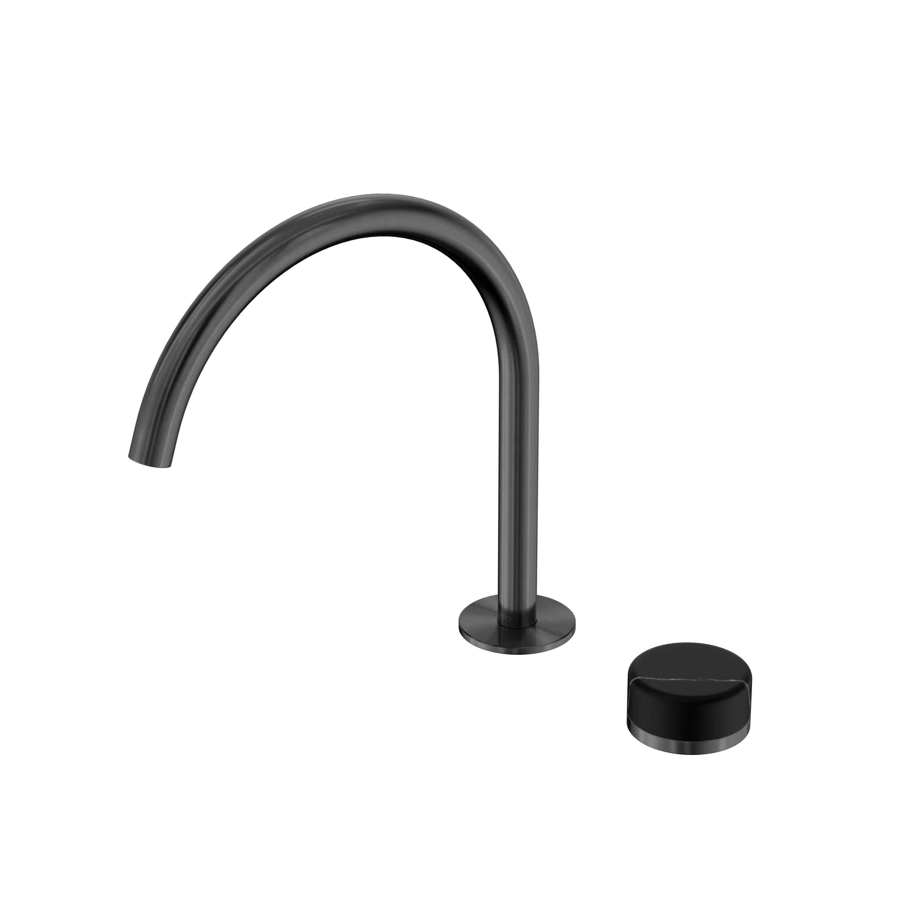 Nero Serenity Progressive Bath/Kitchen Mixer Arc Spout With Marquina Black Handle