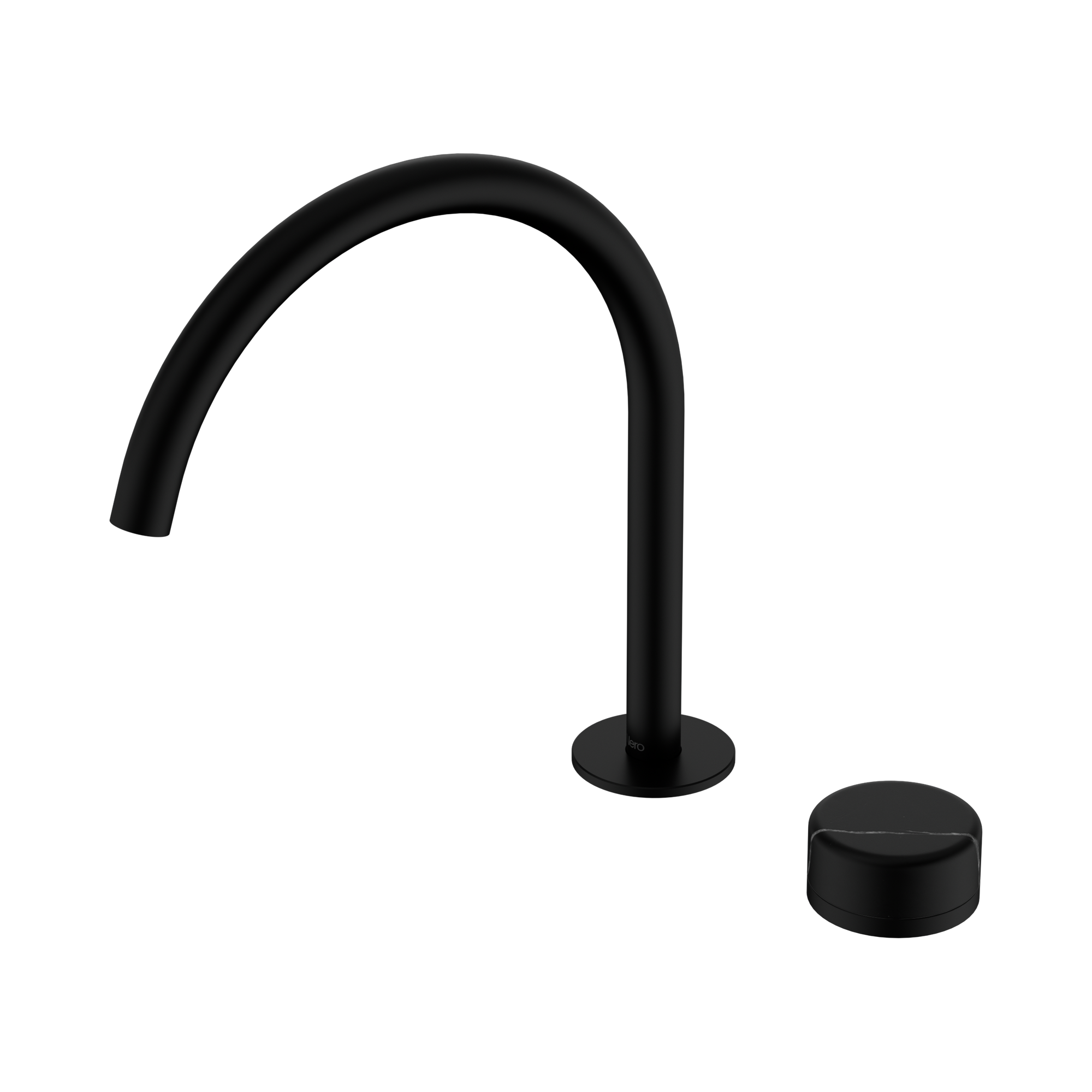 Nero Serenity Progressive Bath/Kitchen Mixer Arc Spout With Marquina Black Handle, Matte Black