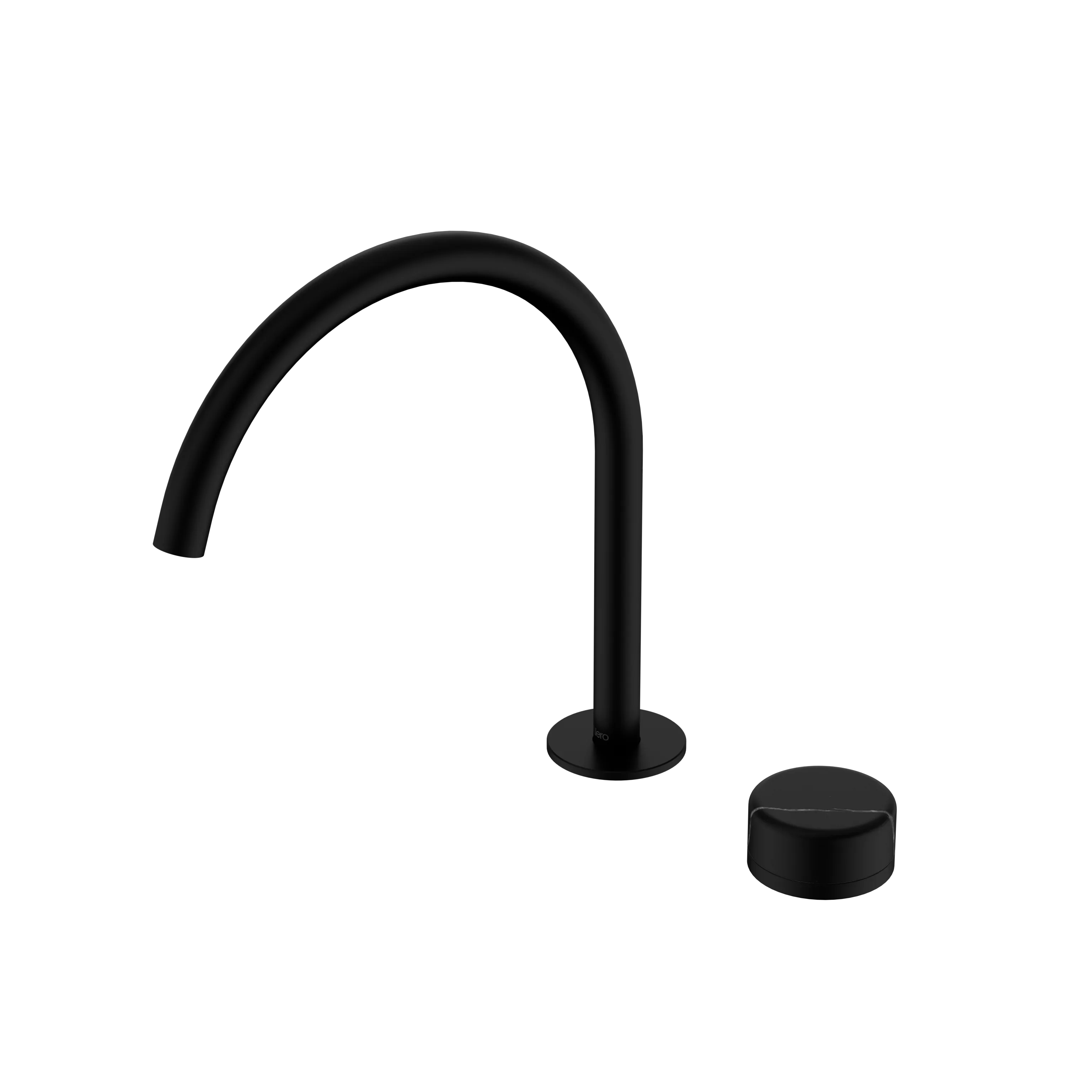 Nero Serenity Progressive Bath/Kitchen Mixer Arc Spout With Marquina Black Handle