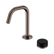 Nero Serenity Progressive Basin Mixer Edge Spout With Marquina Black Handle, Brushed Bronze