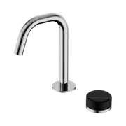 Nero Serenity Progressive Basin Mixer Edge Spout With Marquina Black Handle, Chrome