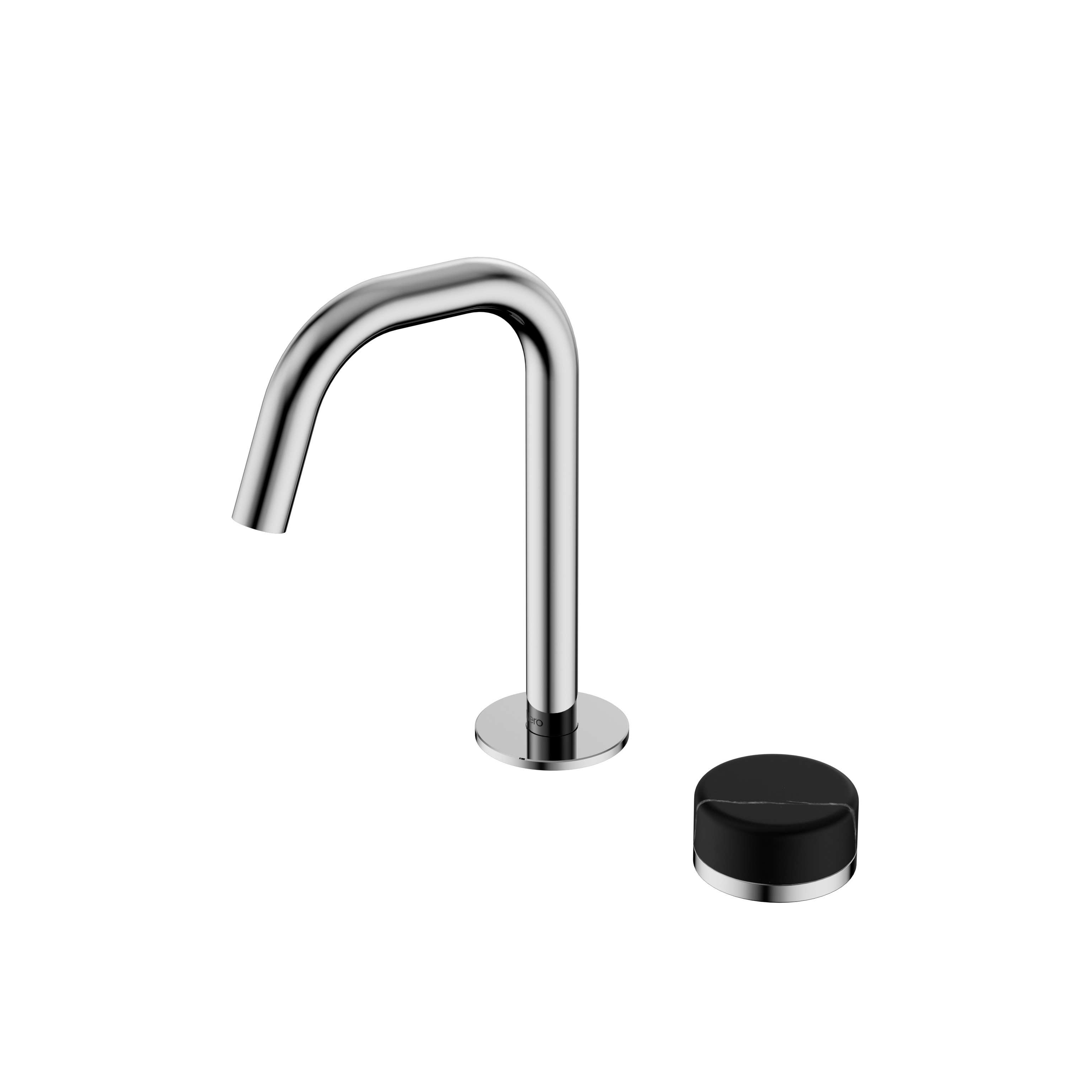 Nero Serenity Progressive Basin Mixer Edge Spout With Marquina Black Handle