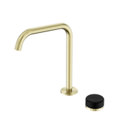 Nero Serenity Progressive Bath/Kitchen Mixer Edge Spout With Marquina Black Handle